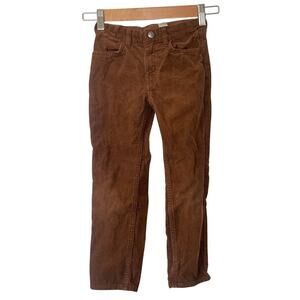 H&M Kids Slim Fit 100% Cotton Brown Corduroy Casual Pants • Size 6 ⬇️